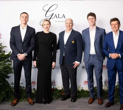 Charlene e Alberto juntos em gala solidária