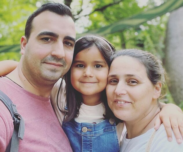 Marlene Vieira com João Sá e a filha