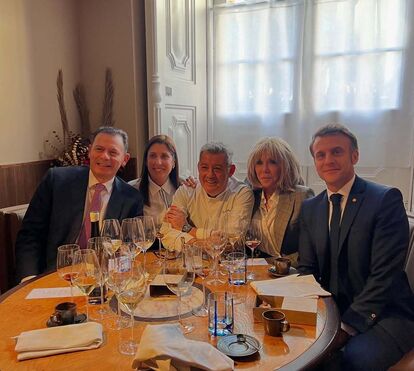 'Masterchef' do poder: Macron e Montenegro apreciam do bom e do melhor no restaurante do chef Rui Paula