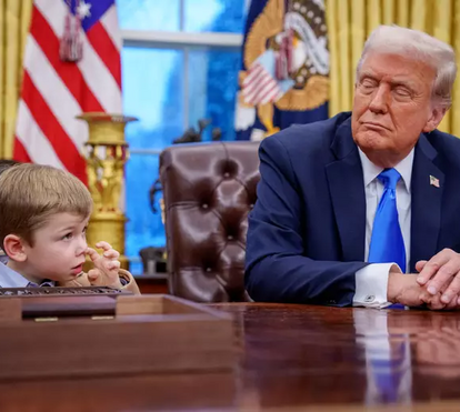 Vovô Donald, és tu? Filho de Musk já não sai da Casa Branca e é 'adotado' pelo presidente dos Estados Unidos