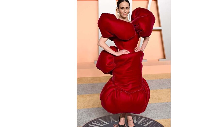 Sarah Paulson em Marc Jacobs.