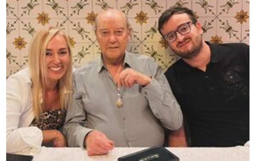 Pinto da Costa com Cláudia Campo e neto