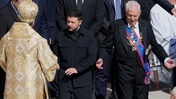 Zelenski no funeral do Papa Francisco