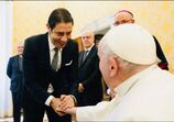 Rui Costa com o Papa Francisco