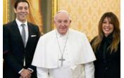 Rui Costa e Sandra Costa com o Papa Francisco