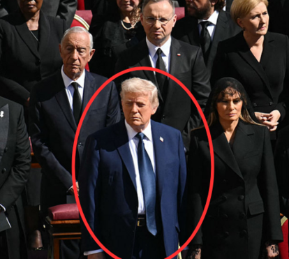 Quebrou o dress code? Donald Trump deixa fiéis em fúria no funeral do Papa Francisco... mas não foi o único