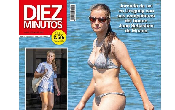 Leonor na praia no Uruguai