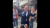 Santana Lopes a dançar