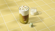 Iced Pistachio vanilla oat latte