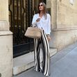 Quem se atreve? As calças de riscas largas estão na moda