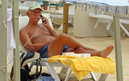 Marcelo Rebelo de Sousa na praia