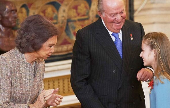 Princesa Leonor; Rainha Sofia, Juan Carlos