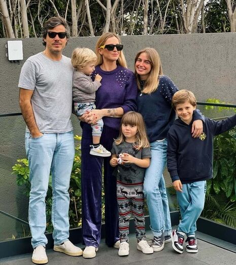 Madalena Abecasis, o marido e os filhos