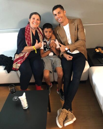 Cristianinho com Ronaldo e Dolores