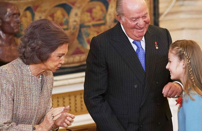 Princesa Leonor; Rainha Sofia, Juan Carlos