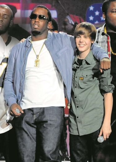 Diddy e Justin Bieber em 2010