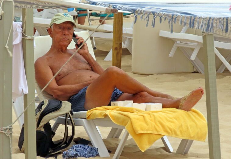Marcelo Rebelo de Sousa na praia