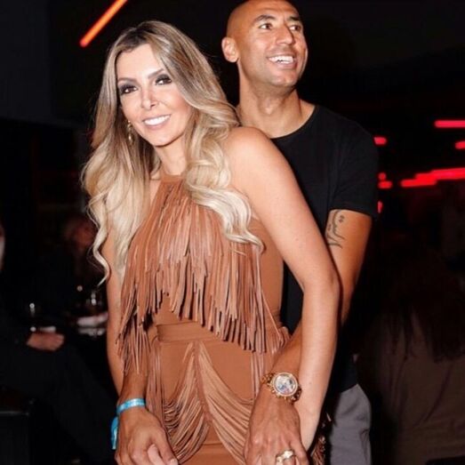 Luisão com a mulher, Brenda Mattar
