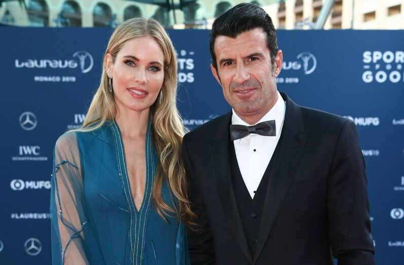 Helen Svedin e Luís Figo
