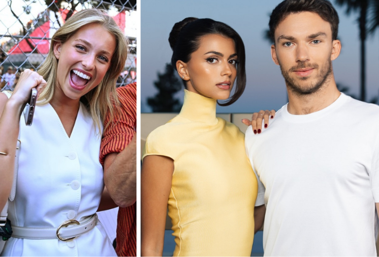 Margarida Corceiro; Kika Cerqueira Gomes e Pierre Gasly