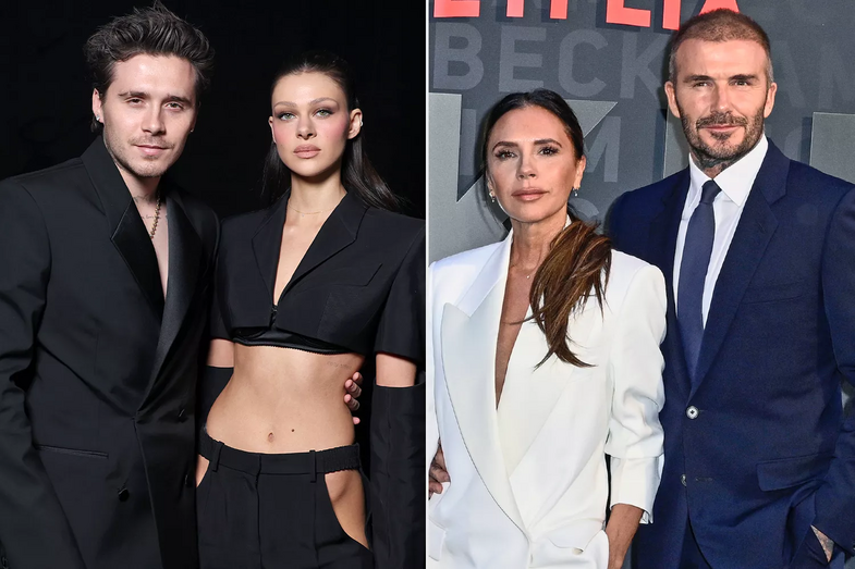 Brooklyn Beckham e Nicola Peltz; Victoria e David Beckham