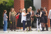 Ambiente no funeral do pai de Alexandra Lencastre