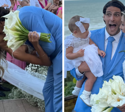Que emoção! Gonçalo Paciência e Priscilla Tollini casam-se no Brasil com a bênção da filha