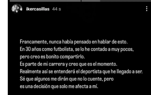 A mensagem de Iker Casillas