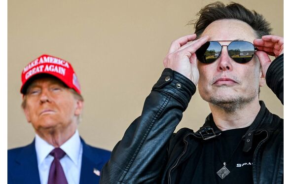 Donald Trump e Elon Musk juntos num evento