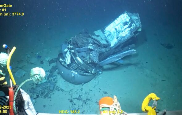 Os destroços do submersível Titan 
