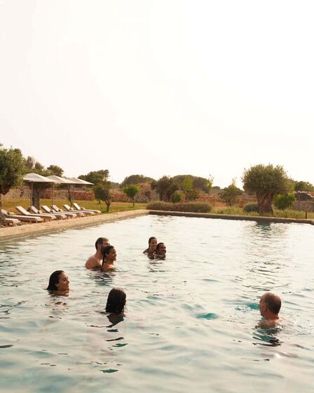 Carolina Patrocínio com a família em Menorca