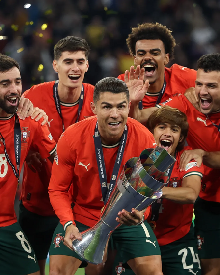 Cristiano Ronaldo celebra vitória na Liga das Nações