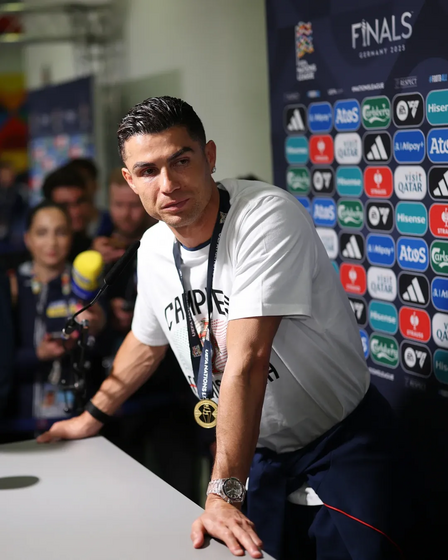 Cristiano Ronaldo celebra mais um golo na final da Liga das Nações