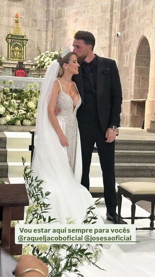 José Sá e Raquel Jacob celebram casamento num palácio