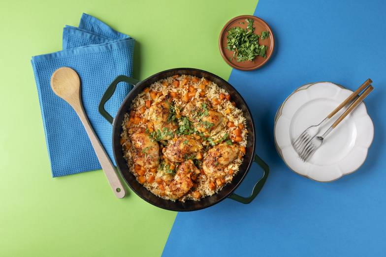 Arroz de frango no forno
