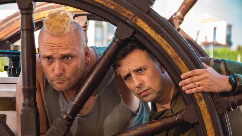 Eduardo Madeira e Manuel Marques no filme 'Tiro e Queda'