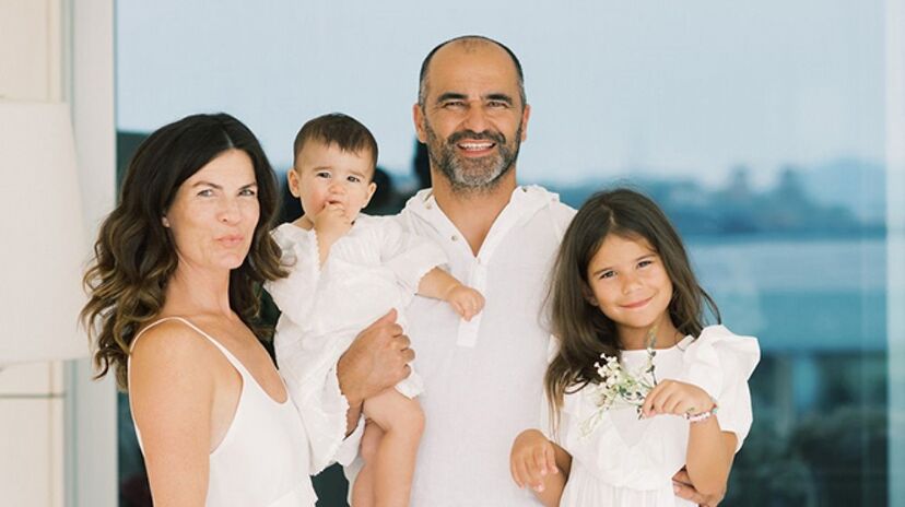 Roberto Martínez com a família em Portugal: mulher escocesa e filhas adoram o país