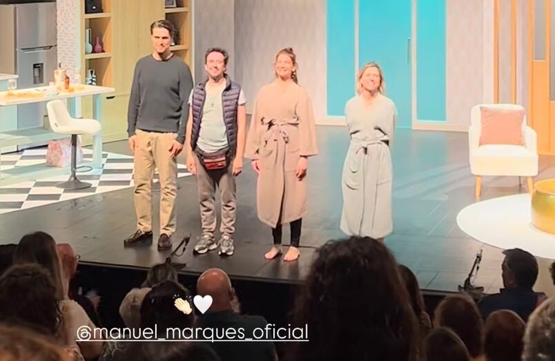 Luisinha Oliveira assiste a peça de Manuel Marques e partilha momento final do espetáculo