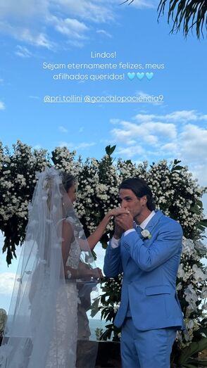 Gonçalo Paciência e Priscilla Tollini casam-se no Brasil