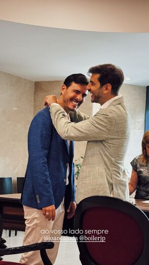 João Cajuda e João Pedro Caldeira no casamento