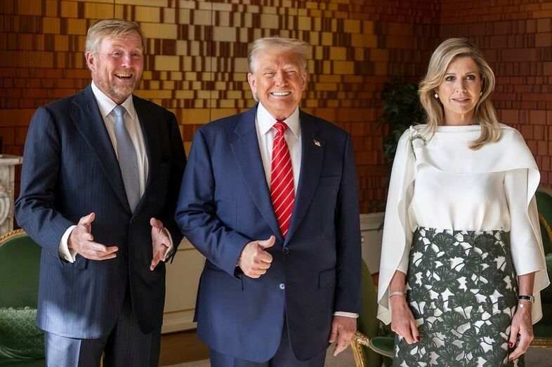 Máxima da Holanda e Trump num vídeo que gerou controvérsia durante visita oficial