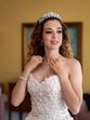 Rute Cardoso usa vestido branco e coroa em dia de casamento com Diogo Jota