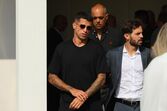 Diogo Jota e Bernardo Silva no funeral de familiar