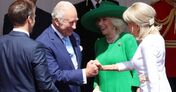 Brigitte Macron em visita de Estado a Londres com o Rei Carlos III e a Rainha Camilla