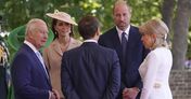 Brigitte Macron em Londres com semblante carregado, durante visita de Estado a Inglaterra