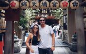 Sara Rocha e Alexandre Poço em lua de mel no Japão