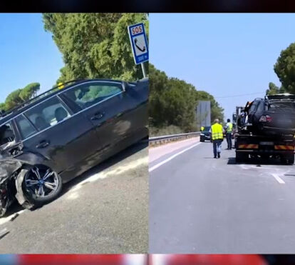 Não ganhou para o susto. Veja as imagens do aparatoso acidente do carro de Ramalho Eanes 