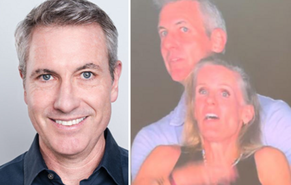 Andy Byron filmado com colega num concerto dos Coldplay