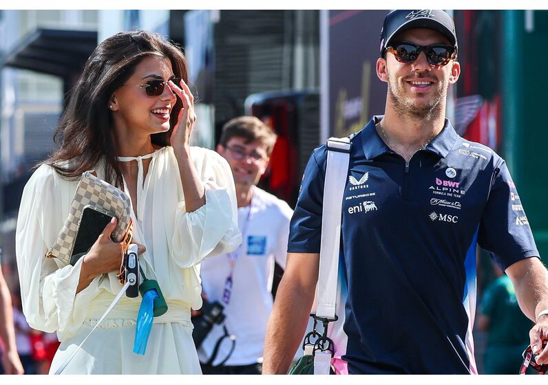 Kika Cerqueira Gomes e Pierre Gasly