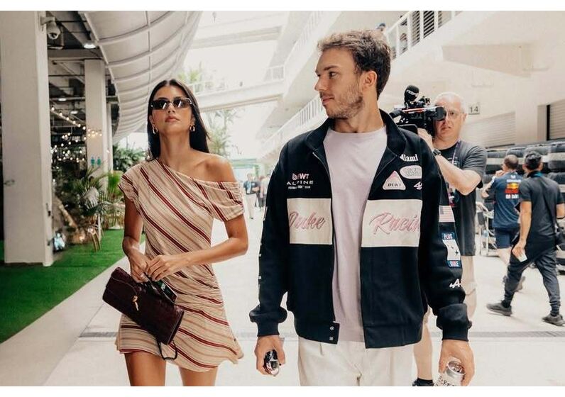 Kika Cerqueira Gomes e Pierre Gasly num evento exclusivo